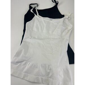 UNDEROUTFIT Cami Tank Tummy Control 3XL #680 Compression BLACK & WHITE Lot